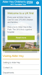 Mobile Screenshot of alderhey.nhs.uk